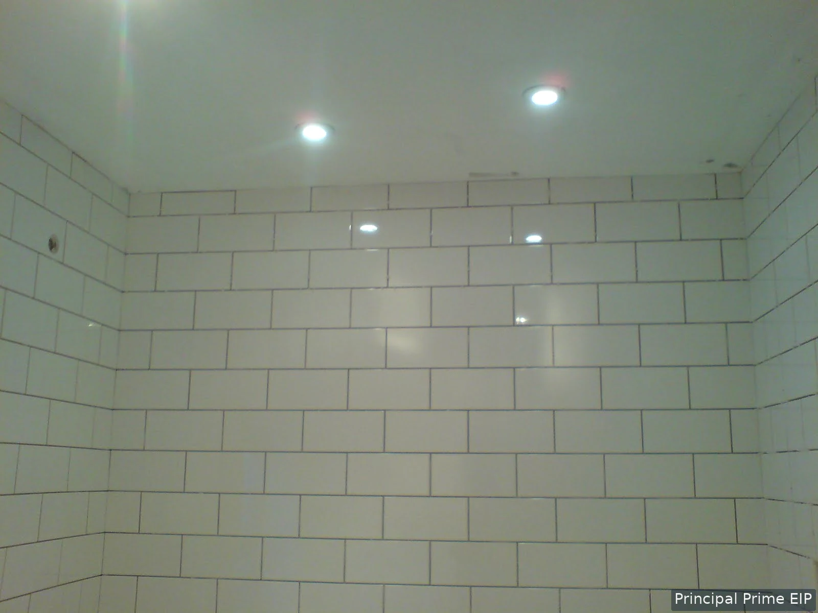 White metro tiles and recessed shower lighting White metro tiles and recessed shower lighting